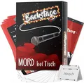 Mord bei Tisch Krimidinner für Zuhause - 6 bis 8 Personen - Der Backstage Fall - Das Krimi Spiel ab 16 Jahren – Ideal als Krimi Dinner für eine mörderische Dinnerparty