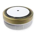 NEMAXX® M1-Mini 1er-Set Rauchwarnmelder/Rauchmelder Ø71,6 mm – photoelektrisch, radioaktivfrei, EN 14604 – 85 dB, 3V Lithium, Hush, 10 Jahre – Gold