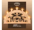 Weigla LED Schwibbogen Bethlehem, Holz Lichterbogen, NATUR, Christi Geburt, Made in Germany (1-tlg), Erzgebirge garantiert, Weihnachtsdeko Innen, Weihnachtsbeleuchtung