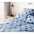 Elegante Bettwäsche Jockey - 135x200 cm + 80x80 cm	rauchblau