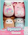 Jazwares SQM0506 - Squishville by Squishmallows - Scheunen Squad – 4er Pack 5 cm Plüschfiguren