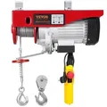VEVOR Elektrischer Flaschenzug, 400 kg, 230 V, elektrische Seilwinde mit 4,3 m kabelgebundener Fernbedienung, 12 m Hubhöhe mit Einzelkabel