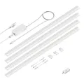 ledscom.de LED Unterbau-Leuchte SIRIS weiß matt, mit Bewegungsmelder, flach, je 90cm, je 1044lm, weiß 4er Set