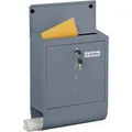 Relaxdays Briefkasten mit Zeitungsfach Eisen Anthrazit Abschließbar 38 cm x 31 cm x 13 cm 2,7 kg