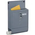 Relaxdays Briefkasten mit Zeitungsfach Anthrazit