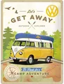 Nostalgic-Art - Retro Blechschild Metallschild 30x40 cm - VW Bulli Get Away