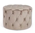 Feeling4Home Pouf Lorella in Samt-Optik, Taupe