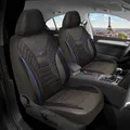 Schonbezüge Sitzbezüge für Opel Adam Bj 2013-19 in Schwarz/Blaue Naht PS806