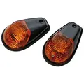 HIGHSIDER Smart Verkleidungsblinker Bulb Indicator Body Schwarz / Linse getönt (Paar), Front, schwarz