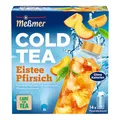Meßmer Cold Tea Eistee Pfirsich | Schwarzer Tee mit Pfirsich-Geschmack | Kaltaufguss | ohne Zuckerzusatz | 14 Pyramidenbeutel