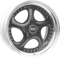 RH Alurad Turbo P silber Horn hochglanz poliert 8x18 ET69 - LK5/112 ML158 Alufelge silber