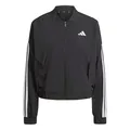 adidas Damen Essentials 3-Stripes Lifestyle Woven Bomber Coat, black/white, S