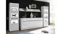 Wohnkombi Set weiß Hochglanz Wohnwand Anbauwand Carat für Esszimmer 4-teilig