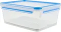 Emsa Frischhaltedose 3,7L rechteckig | Clip & Close | mit Abtropfgitter | BPA-frei | blau