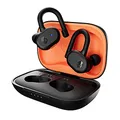 Skullcandy Push Active Kabelloser In-Ear Kopfhörer, 43 Std. Akkulaufzeit, Skull-iQ, Alexa-Unterstützung, Mikro, Kompatibel mit iPhone, Android und Bluetooth-Geräten - Schwarz/Orange