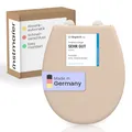 instmaier Alma | Toilettendeckel mit Absenkautomatik | Bahama Beige | Made in Germany | Ovale Form | Toilettensitz aus Duroplast | Leicht abzunehmende Toilettenbrille | WC-Sitz stabil bis 250kg