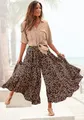 LASCANA Hosenrock aus glatter Ware, Culotte, extraweites Bein, luftige Sommerhose