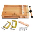 BAMATO Mobile Mini-Hobelbank WORK-530 | Tragbare, platzsparende Werkbank | Holzhobelbank für Hobby | Handwerk | Flexible Arbeitsmöglichkeiten | Hobelbank Werkbank Holzhobelbank