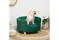 PawHut Tierbett Hundebett mit Holzbein, Polyester, Grün 65 x 64 x 37 cm