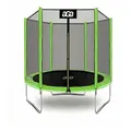Aga SPORT TOP Trampolin, 180 cm 6 ft Hellgrün, Kindertrampolin, Gartentrampolin mit Sicherheitsnetz + Schutznetz - Grün