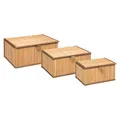 5five - 3 Bambus-aufbewahrungsboxen