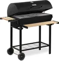 BBQ-Toro Holzkohle Grillwagen | Premium Holzkohlegrillwagen fahrbar, inkl. Thermometer, Smoker Grill
