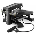 TREX SPORT Mini Stepper TX-070SP | 2in1 Swing Stepper seitliches & vertikales Training | mit Expandern, LCD Display, bis 150 kg, kompakt & rutschfest