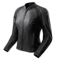 REBELHORN Siena Lady Motorradjacke Damen | Leder | Ellbogen und Schulterprotektor der Stufe 2 | Tasche für Rückenprotektor | Zentraler Belüftungskanäl