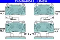 ATE Brake Pad Set, disc brake ATE Ceramic 13.0470-4854.2