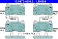 BREMSBELAGSATZ SCHEIBENBREMSE VORNE ATE 130470 48542 FÜR ALFA ROMEO