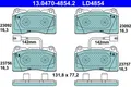 Bremsbelagsatz Scheibenbremse ATE Ceramic 13.0470-4854.2 für ALFA GIULIETTA JTDM