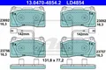 ATE 13.0470-4854.2 Bremsbelagsatz, Scheibenbremse für ALFA ROMEO