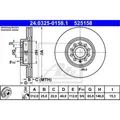 ATE 2x Bremsscheibe vorne 3120 belüftet für VW Passat Variant 3G5 3C5