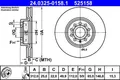 2x ATE 24.0325-0158.1 Bremsscheibe für VW