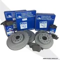 ATE POWERDISCSCHEIBEN CERAMIC BELÄGE VORNE HINTEN für VW GOLF 5 6 TOURAN AUDI A3