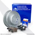 ATE Bremsen Set 2 Bremsscheiben Power Disc 4 Bremsbeläge vorne für VW Passat 3C2