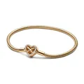 PANDORA Schlangen-Gliederarmband mit Funklendem Unendlichkeits-Herzverschluss 563758C01 Damenarmband