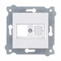 EXEN - Frontplatte Netzwerkdose Unterputz Telefondose USB, HDMI, SAT - Weiß Frontplatte ohne Stecker Steckdose - All-in-One Kompatibel mit Serien KARELL/ODAK/COMFORT - 255/01E