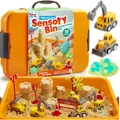 Magic Sand Set 18 Zubehörteile Leuchtende Steine Sandkasten Baustelle