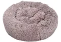 Dehner Lieblinge Hunde- und Katzenbett Cookie, Größe L, ca. Ø 76 cm, Höhe ca. 17 cm, Polyester, braun