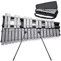 Glockenspiel 30 Noten Glockenspiel Xylophon mit Tragetasche & 2 Schlägeln, Klappfunktion, Aluminium Musikinstrument für Kinder & Jugendliche & Erwachsene, Performance, Musikkonzert