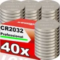 40er Pack CR2032 Lithium Hochleistungs- Batterie für professionelle Anwendungen - Neuste Generation