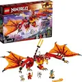 LEGO 71753 NINJAGO Kais Feuerdrache Drachen Spielzeug, Set mit 4 Ninja Mini-Figuren - Silber