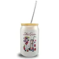 speecheese Lillet Queen Trinkglas mit Bambusdeckel Lillet Queen Trinkglas mit Bambusdeckel mit Spruch Perfekt für Wild Berry Aperitif beeriges Sommergetränk - Fruchtig und erfrischend