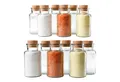 MamboCat Gewürzbehälter 12er Set Gewürzgläser 300ml + Korken Aufbewahrung Kräutern & Gewürzen, Glas