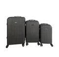 HOME DELUXE Kofferset VAYA, (3 tlg), 360° Drehrollen & Teleskopgriff, Reisekoffer, Hartschale, Rollkoffer