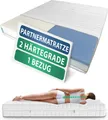 AM Qualitätsmatratzen | Premium 7-Zonen Partnermatratze 140x220 cm - H1 & H1 - Taschenfederkernmatratze (480 Federn/2m²)