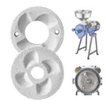VEVOR Ersatz-Mahlscheiben 2er Set für VEVOR Elektrische Getreidemühle GM-002, Mahlplatten für Trocken- und Nassmahlung, Passend für Mais, Getreide & Gewürze, Mahlscheiben (14 x 14 cm) aus Marmor