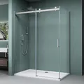 Mai & Mai Duschkabine 75x120 cm Eckdusche Dusche mit Schiebetür Sicherheitsglas 8mm ESG beidseitige NANO-Beschichtung Dusche R-17