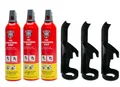 REINOLDMAX Feuerlöschspray, Stop Fire, Feuerlöscher 750 g, 3 Stück + 3 Halter